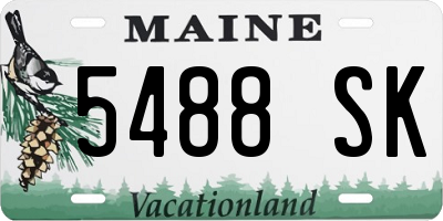 ME license plate 5488SK