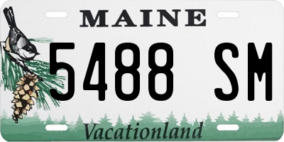 ME license plate 5488SM