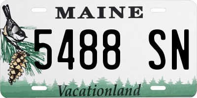 ME license plate 5488SN