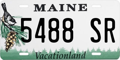 ME license plate 5488SR