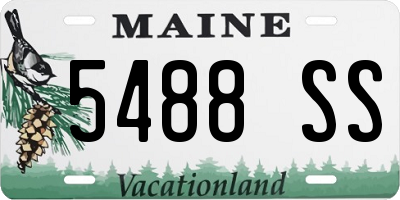 ME license plate 5488SS