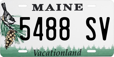 ME license plate 5488SV
