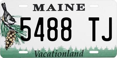 ME license plate 5488TJ