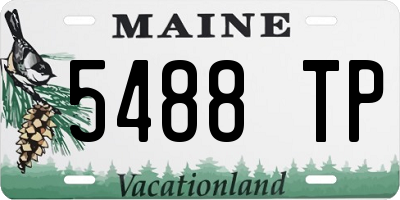 ME license plate 5488TP