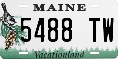 ME license plate 5488TW