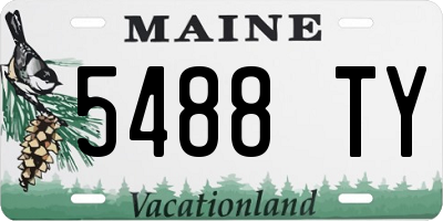 ME license plate 5488TY