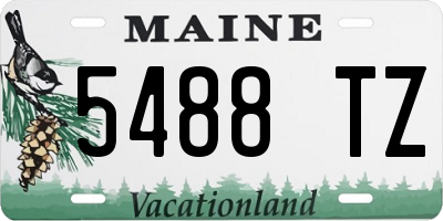 ME license plate 5488TZ