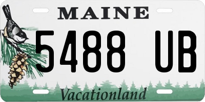 ME license plate 5488UB