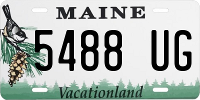 ME license plate 5488UG