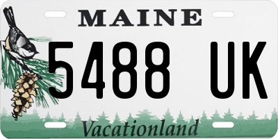 ME license plate 5488UK