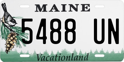 ME license plate 5488UN