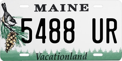 ME license plate 5488UR