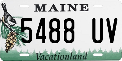 ME license plate 5488UV