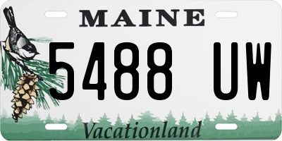 ME license plate 5488UW