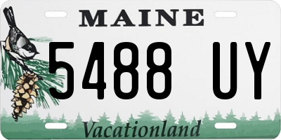 ME license plate 5488UY