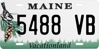 ME license plate 5488VB