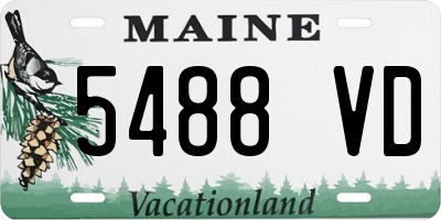 ME license plate 5488VD