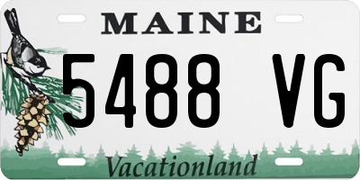 ME license plate 5488VG