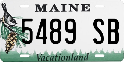 ME license plate 5489SB