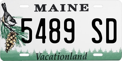ME license plate 5489SD