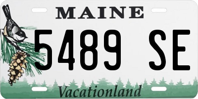 ME license plate 5489SE