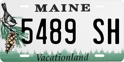 ME license plate 5489SH