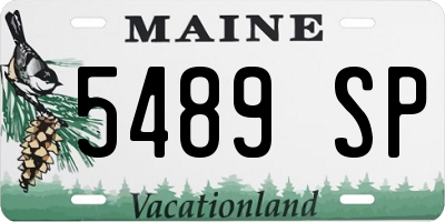 ME license plate 5489SP