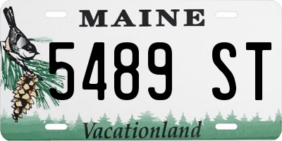 ME license plate 5489ST