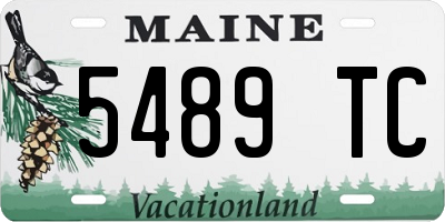 ME license plate 5489TC