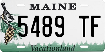 ME license plate 5489TF