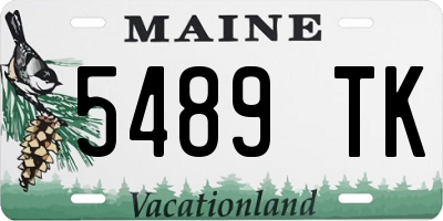 ME license plate 5489TK