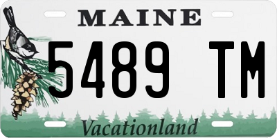 ME license plate 5489TM