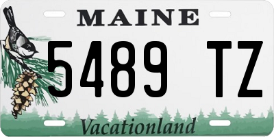 ME license plate 5489TZ
