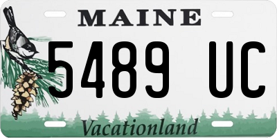 ME license plate 5489UC