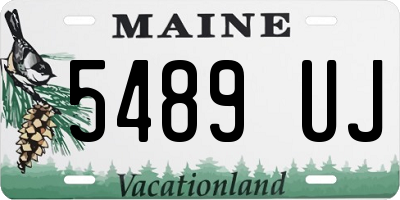 ME license plate 5489UJ