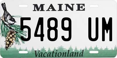 ME license plate 5489UM