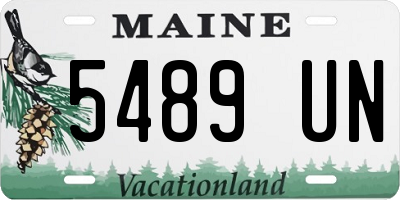 ME license plate 5489UN