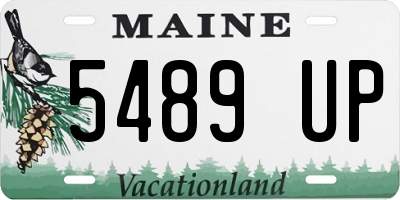 ME license plate 5489UP