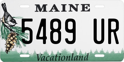 ME license plate 5489UR