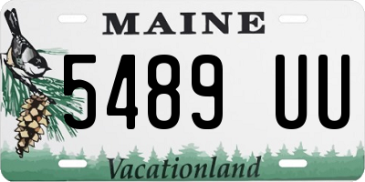 ME license plate 5489UU