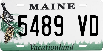 ME license plate 5489VD