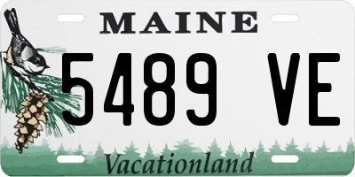 ME license plate 5489VE