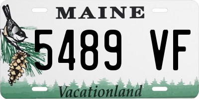 ME license plate 5489VF