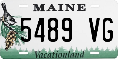 ME license plate 5489VG