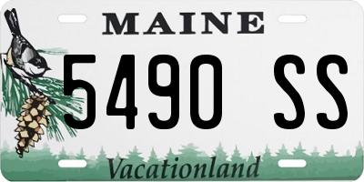 ME license plate 5490SS