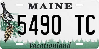 ME license plate 5490TC
