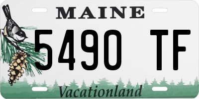 ME license plate 5490TF