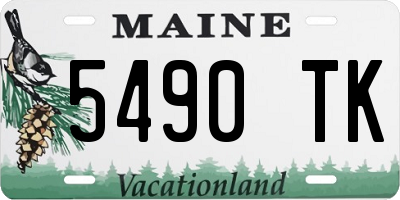 ME license plate 5490TK