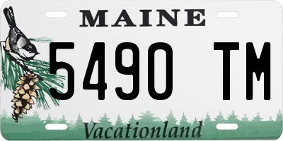 ME license plate 5490TM