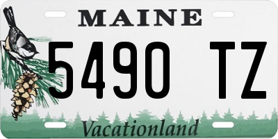 ME license plate 5490TZ